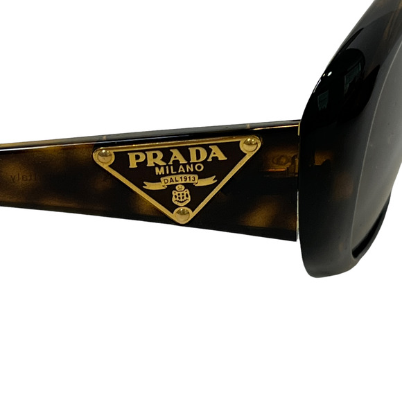 PRADA Milano Women's Tortoise Shell Sunglasses Brown Round Tinted Glass - Picture 2 of 11